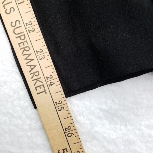 Zara TRF Collection Womens Black Pants Size Small Highrise Wide Leg Crop Buttons - Picture 7 of 7